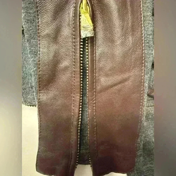 Lauren Ralph Lauren long sleeve 3/4 zippered front with leather on sleeves size2 - Picture 12 of 14